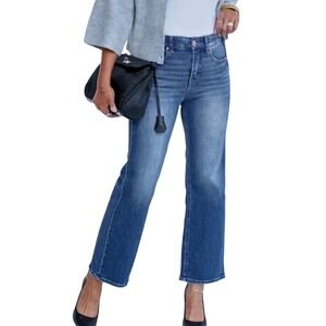 Current/Elliott NWT Cropped Kick Flare Quiet Luxury Denim Medium Wash Size 29